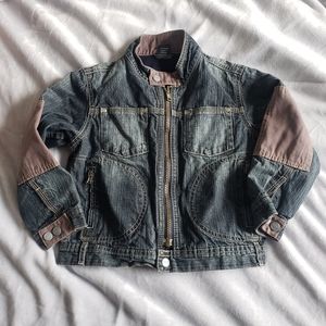 Next Elbow Patch Fleece Lined Denim Jacket